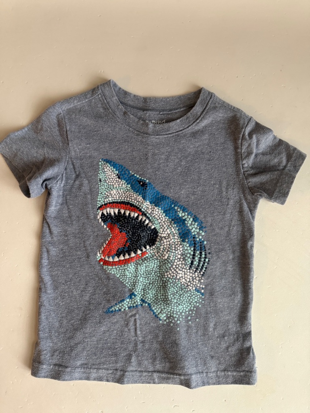 Jumping Beans Adaptive Grey Shark Graphic Tee Kids 2T